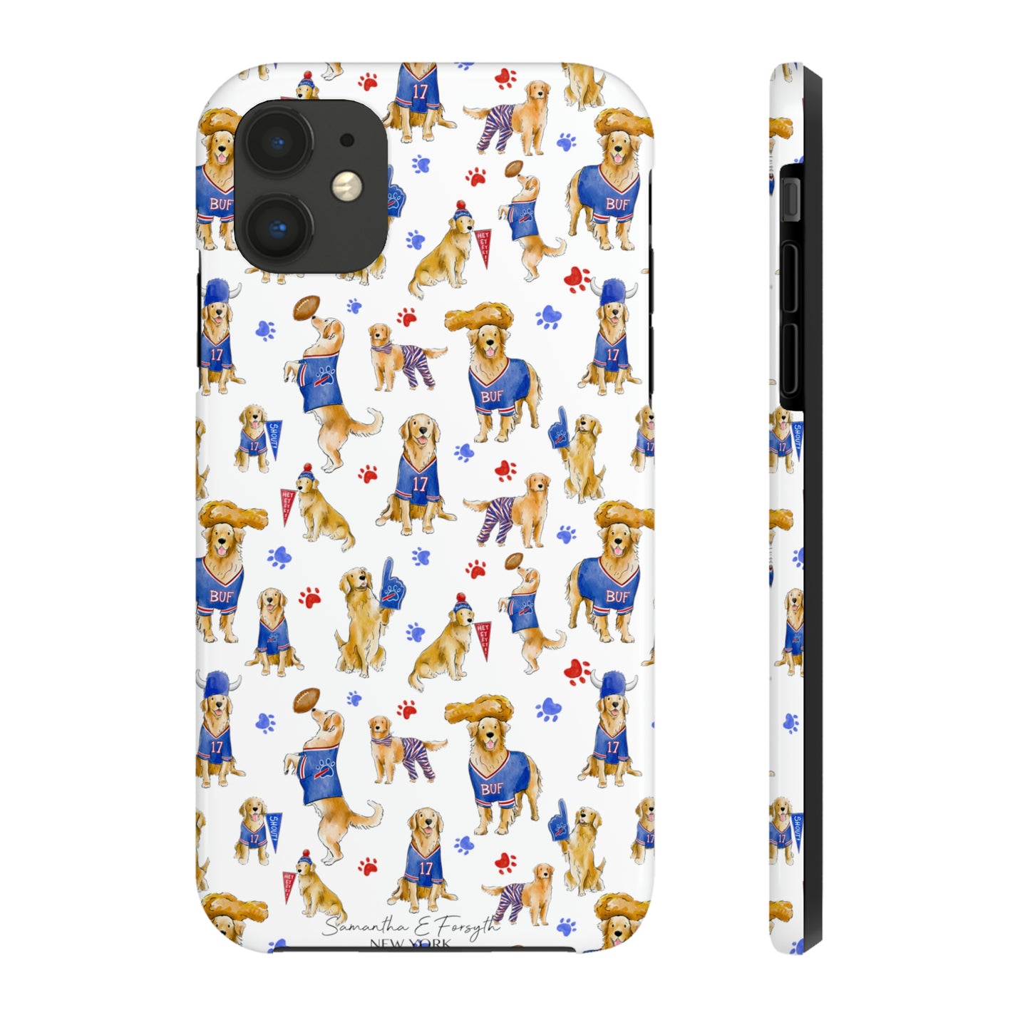 Buffalo Golden Retriever Pretty Tough Phone Case