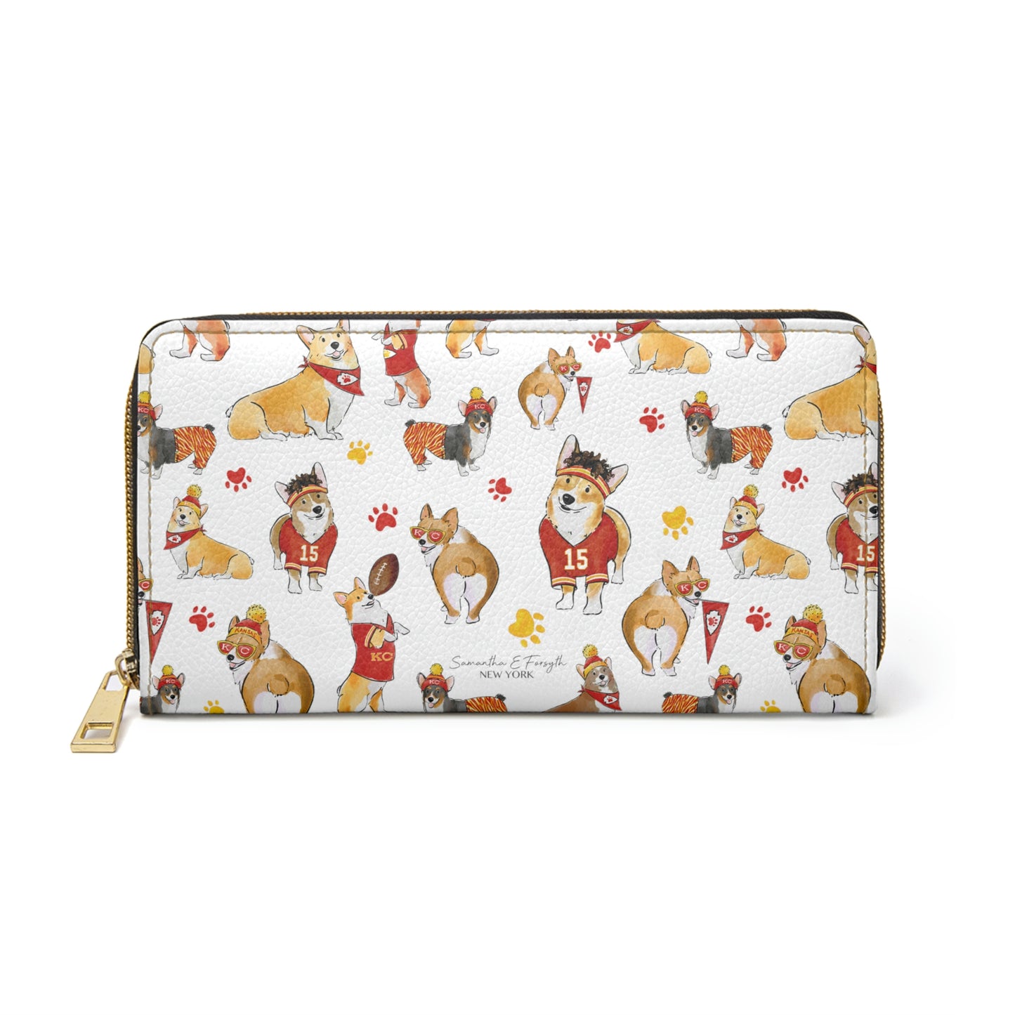 Kansas City Corgi Wallet - White