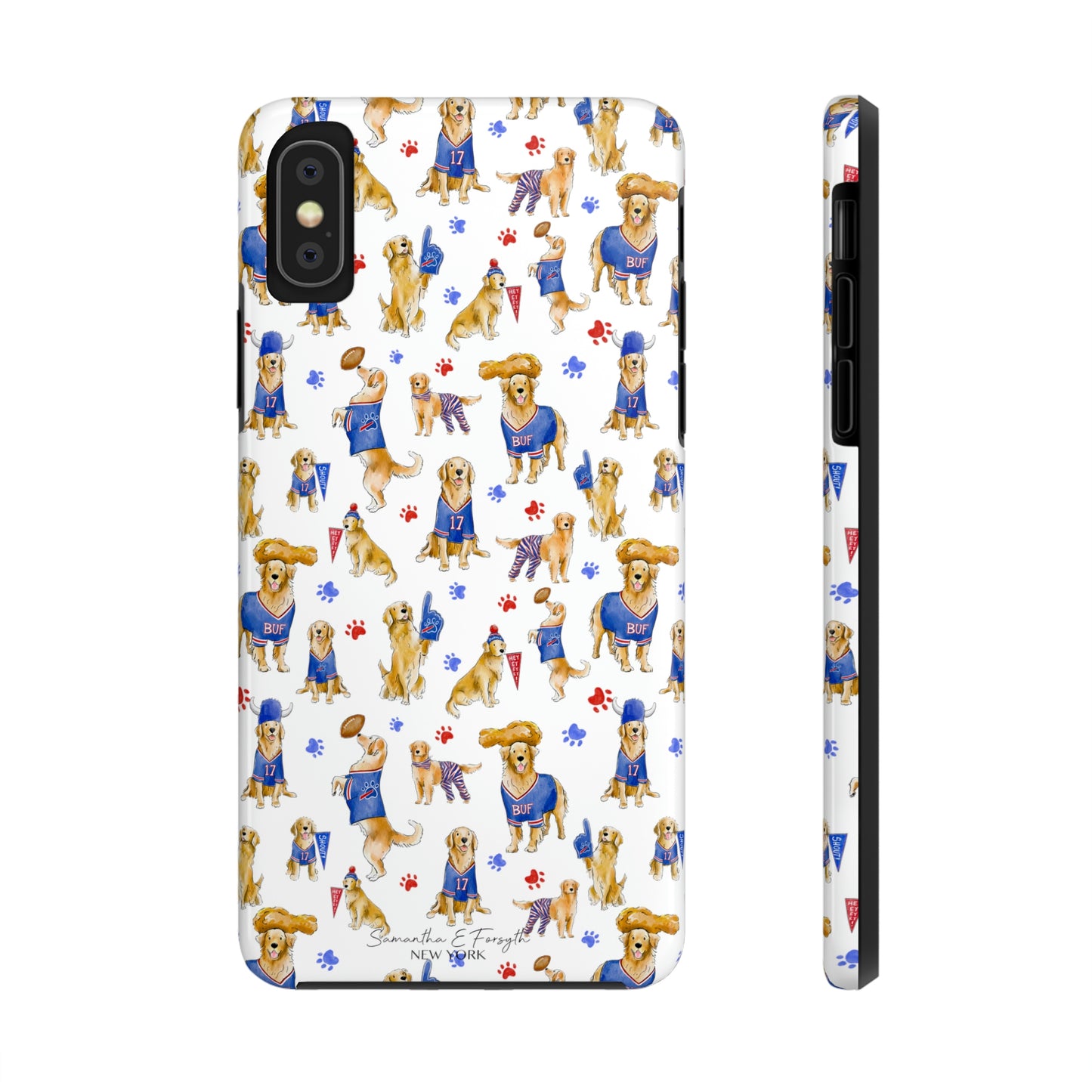 Buffalo Golden Retriever Pretty Tough Phone Case