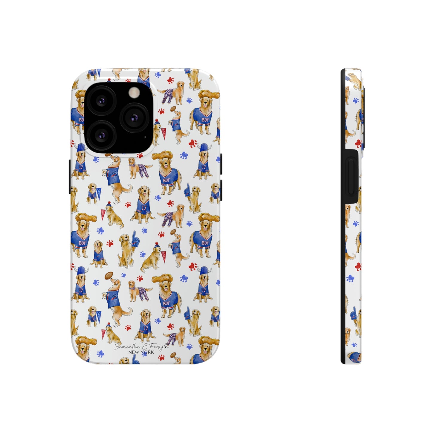 Buffalo Golden Retriever Pretty Tough Phone Case
