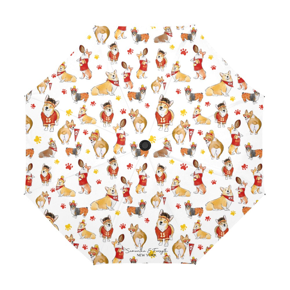 Kansas City Corgi Umbrella - Auto Open/Foldable!