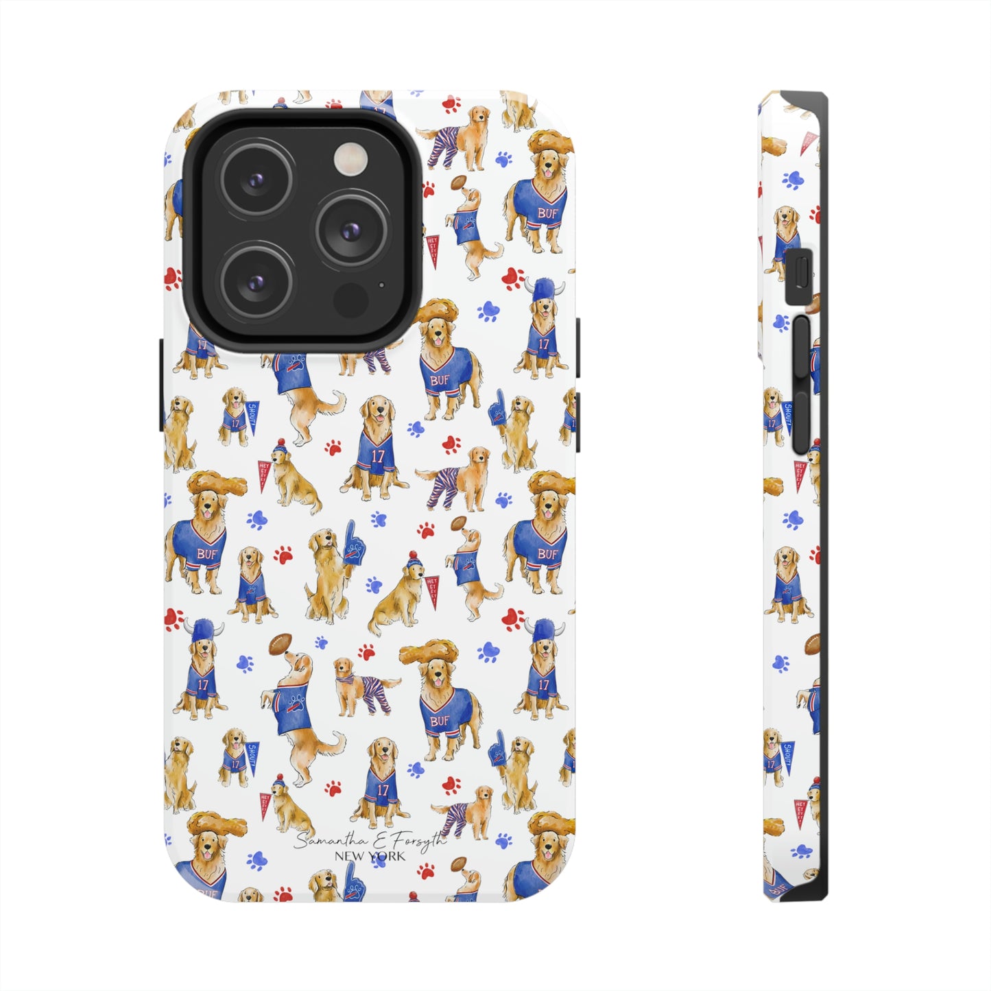 Buffalo Golden Retriever Pretty Tough Phone Case