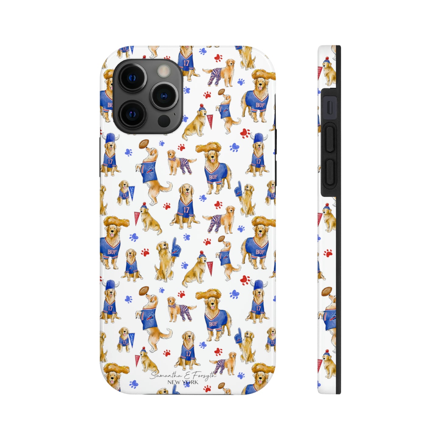 Buffalo Golden Retriever Pretty Tough Phone Case