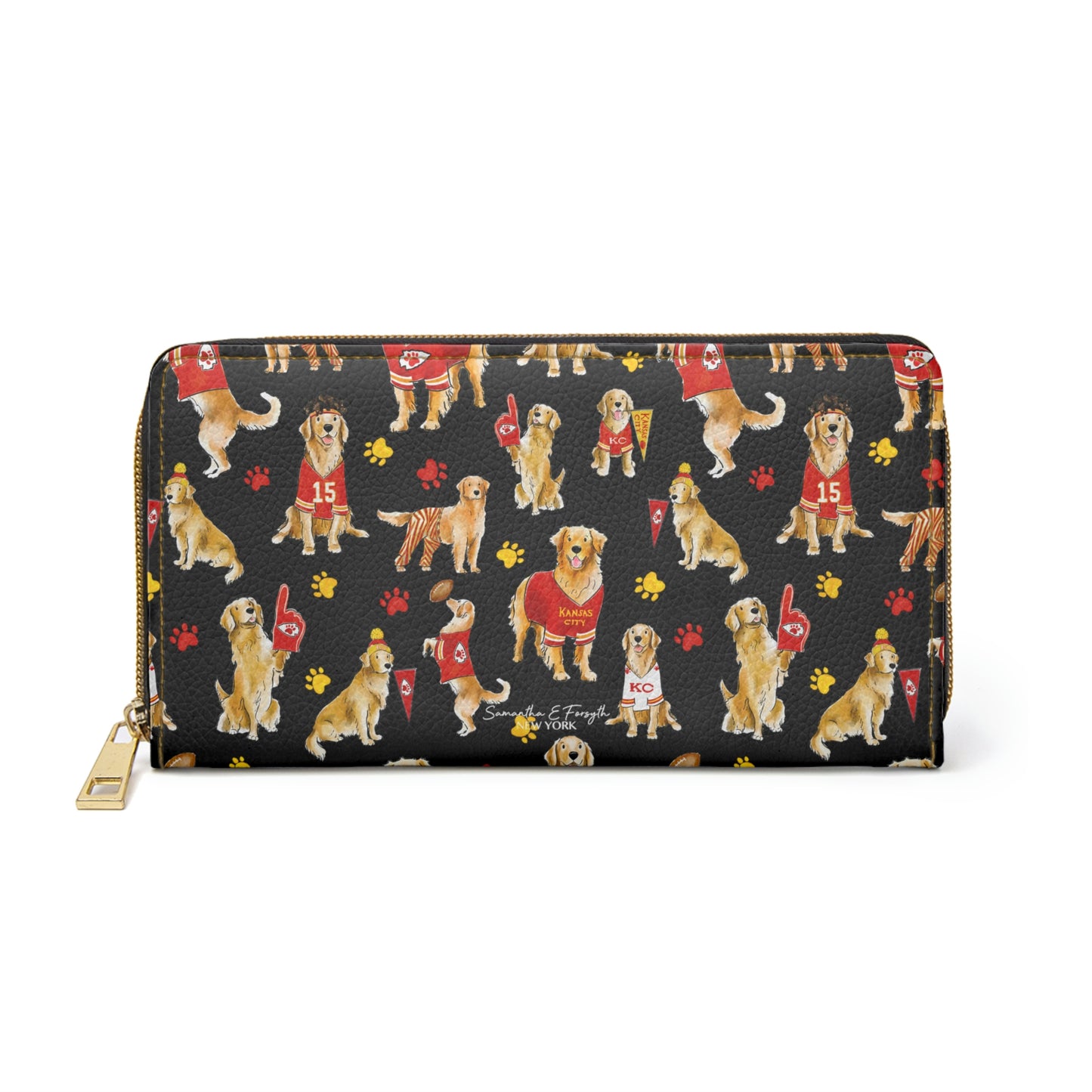 Kansas City Golden Retriever Wallet - Black