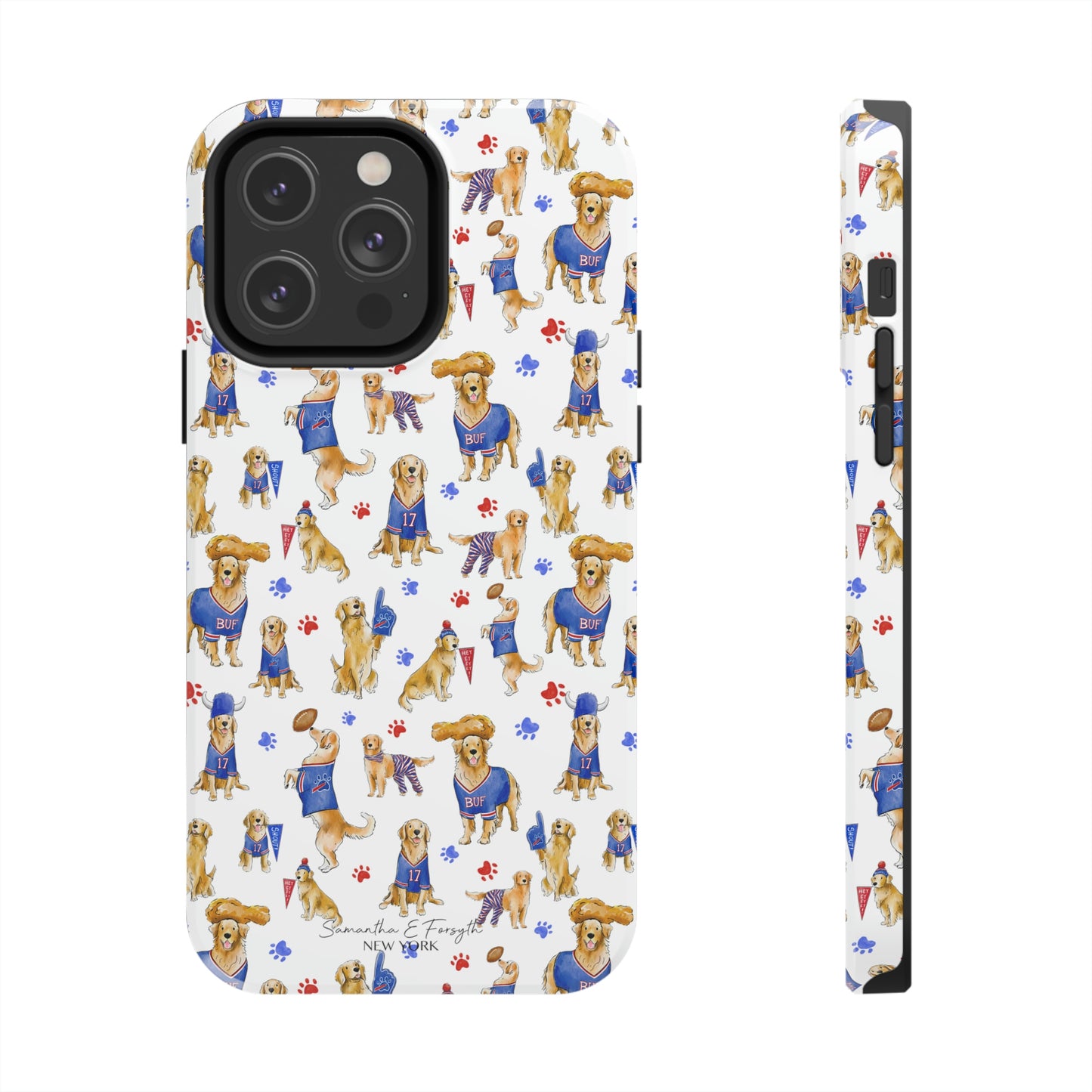 Buffalo Golden Retriever Pretty Tough Phone Case