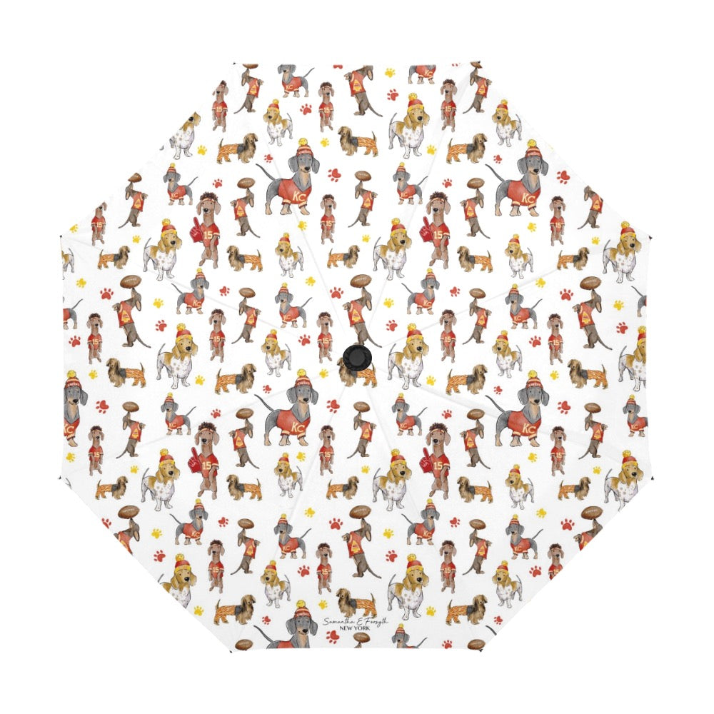 Kansas City Wiener Umbrella - Auto Open/Foldable!