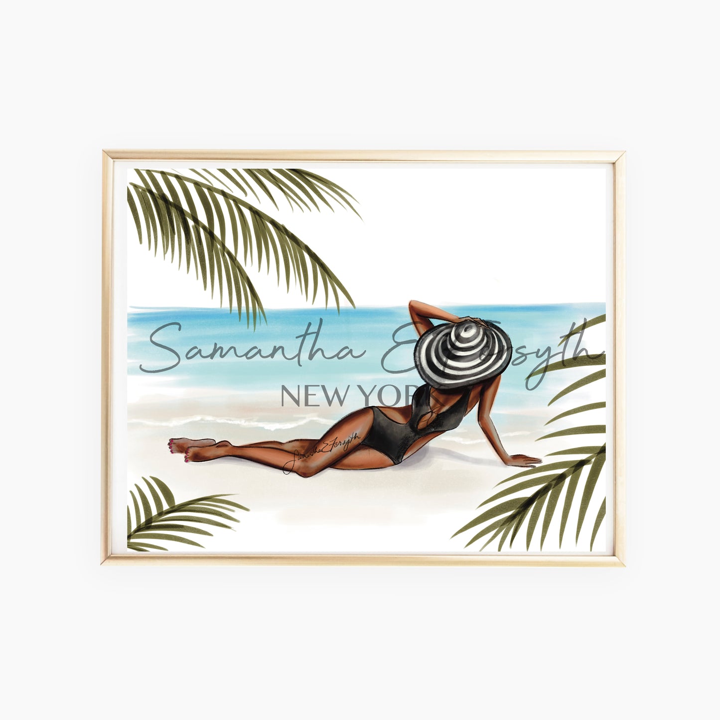 Beauty and the Beach Print