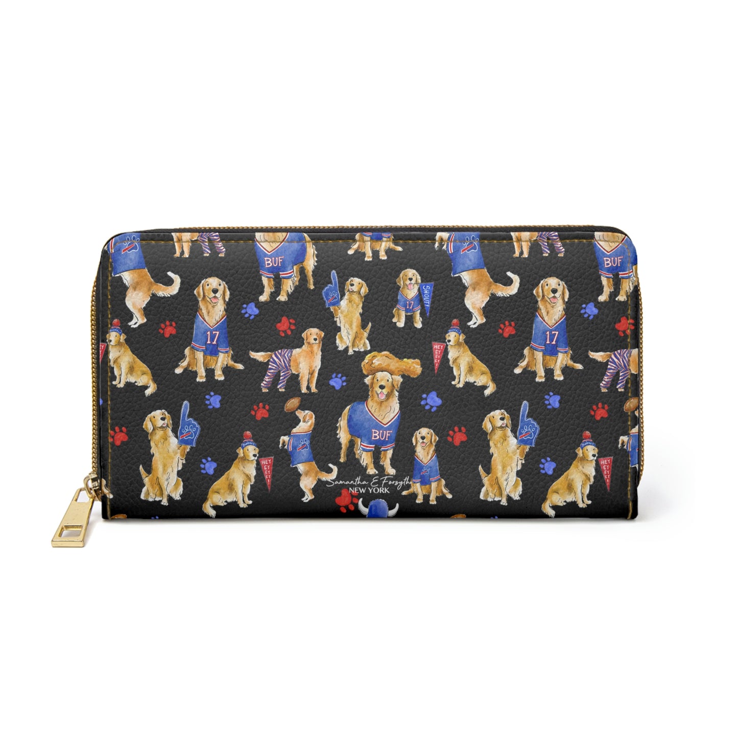 Buffalo Golden Retriever Wallet - Black