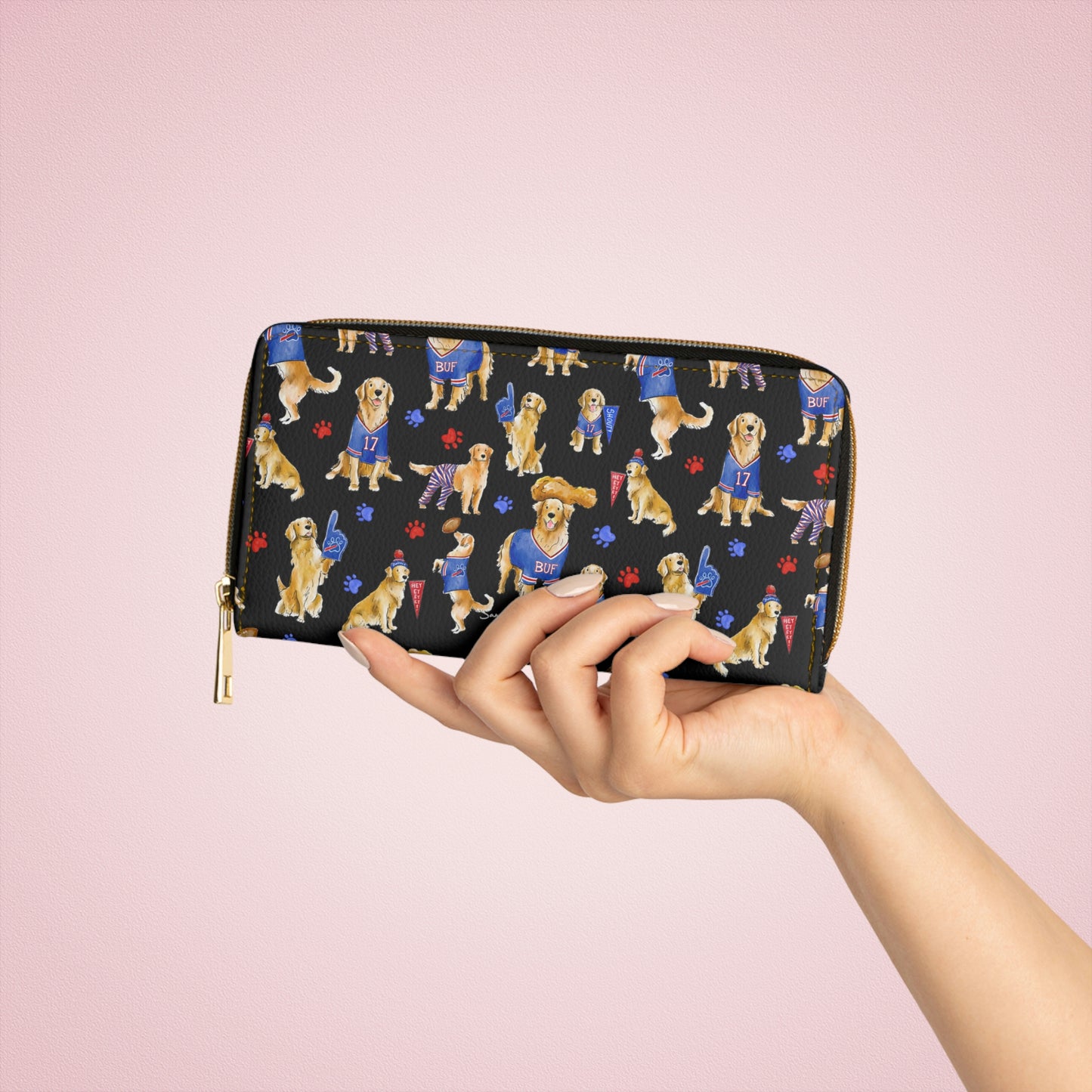 Buffalo Golden Retriever Wallet - Black