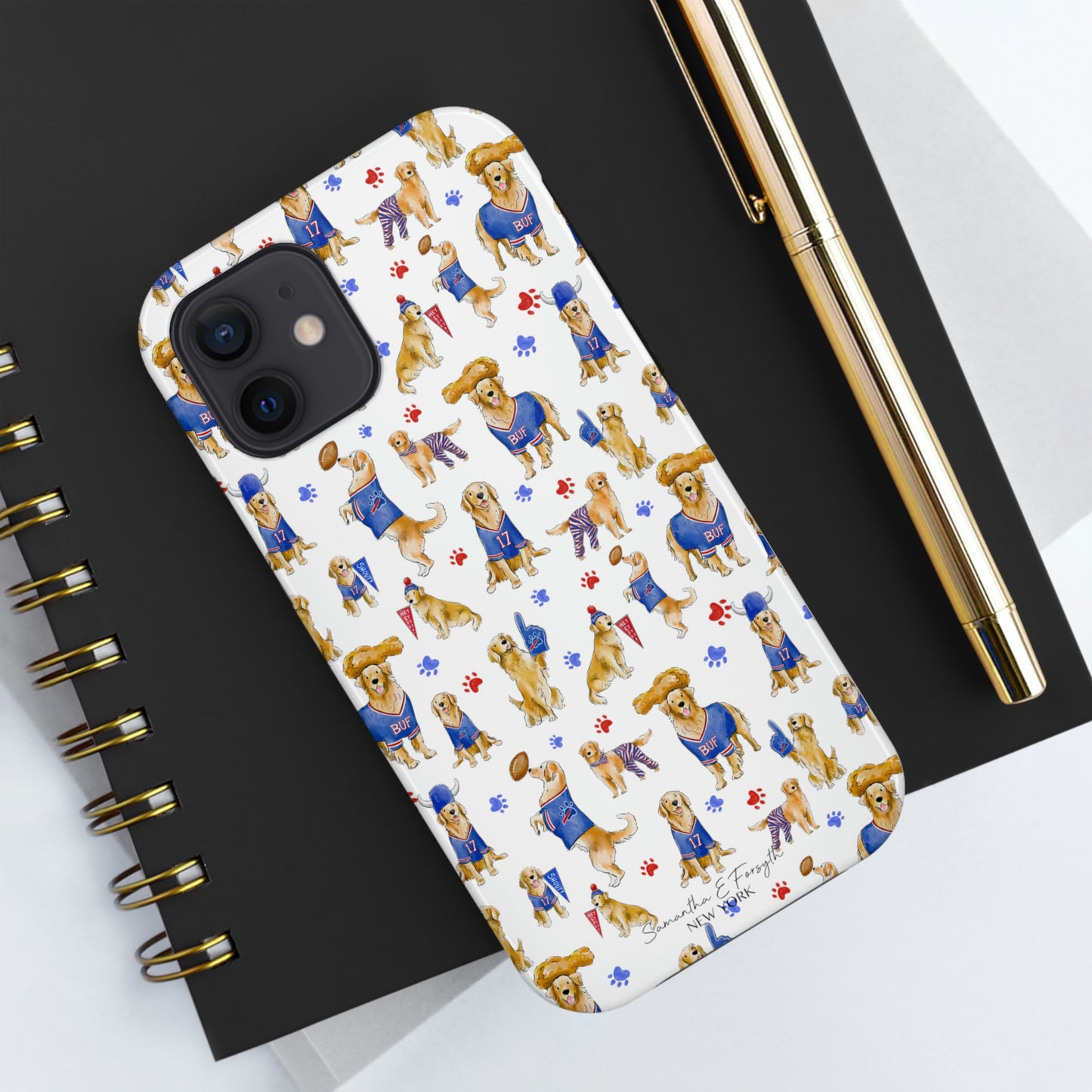 Buffalo Golden Retriever Pretty Tough Phone Case