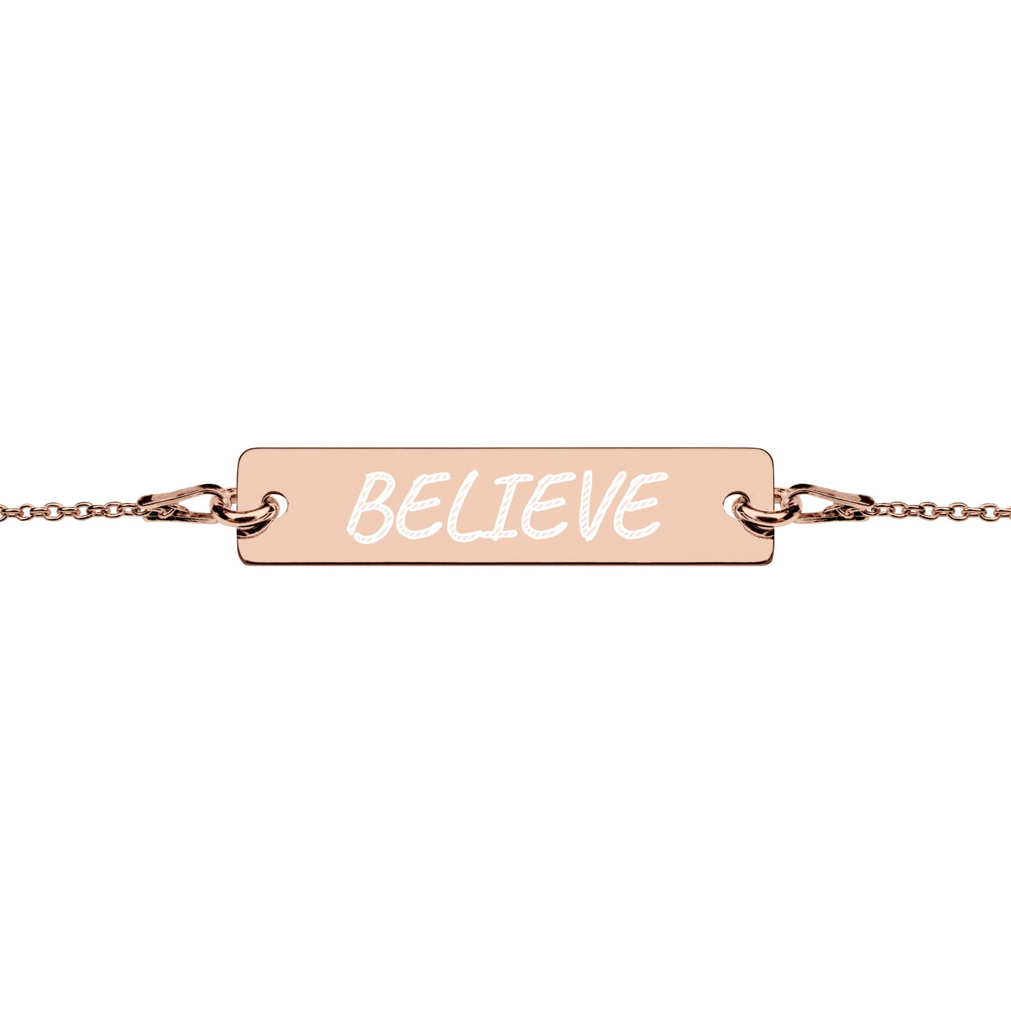 "BELIEVE" 24k engraved Bracelet