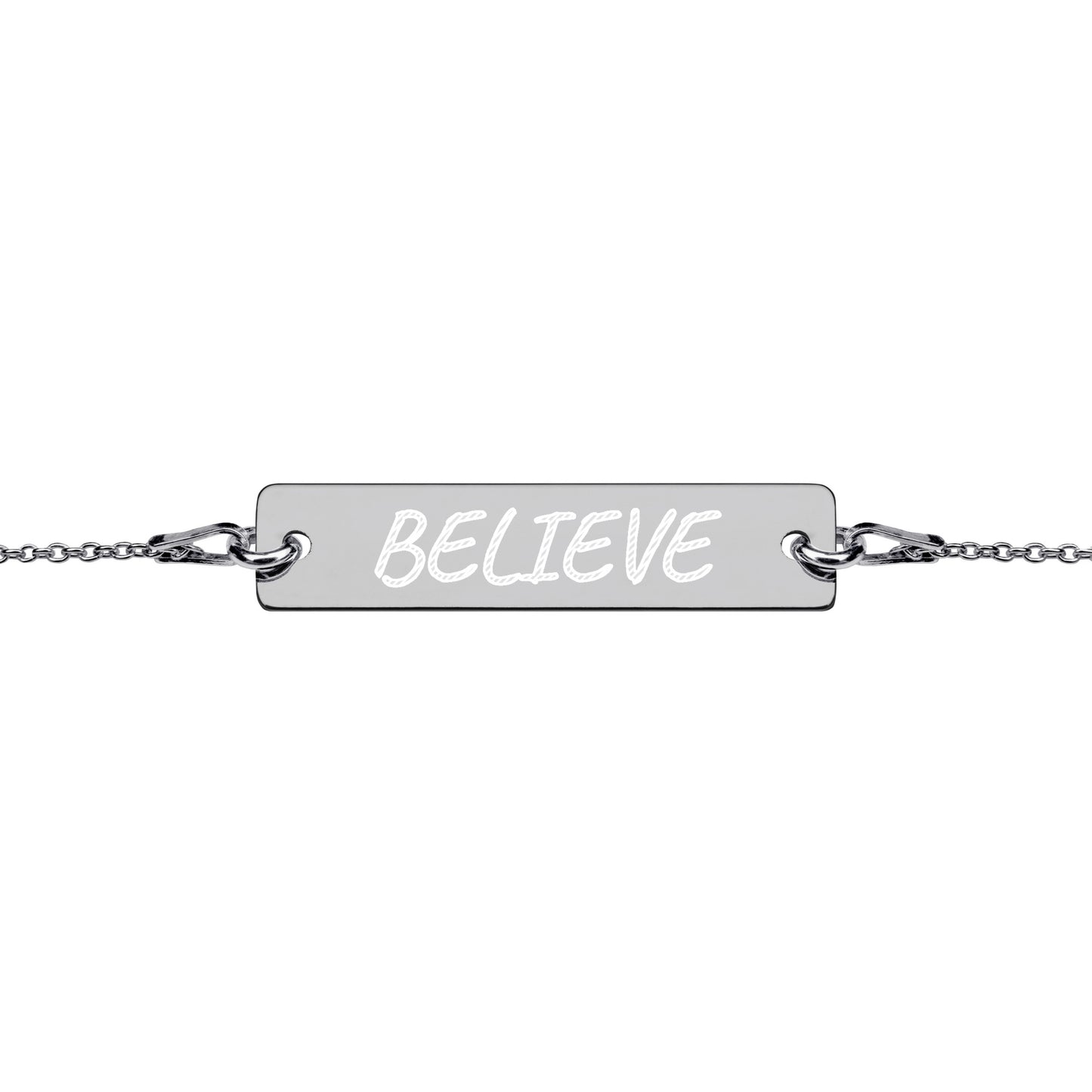 "BELIEVE" 24k engraved Bracelet