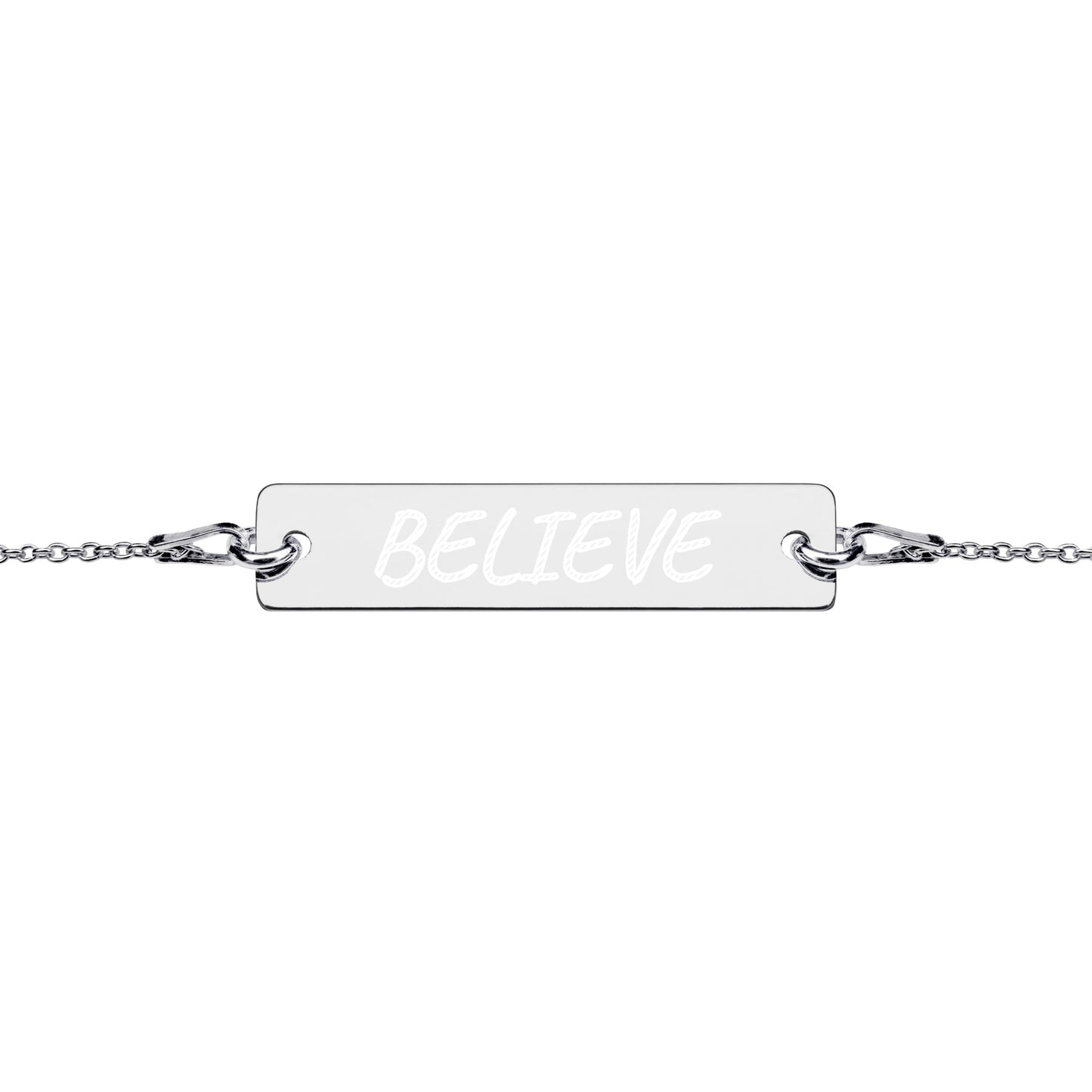 "BELIEVE" 24k engraved Bracelet