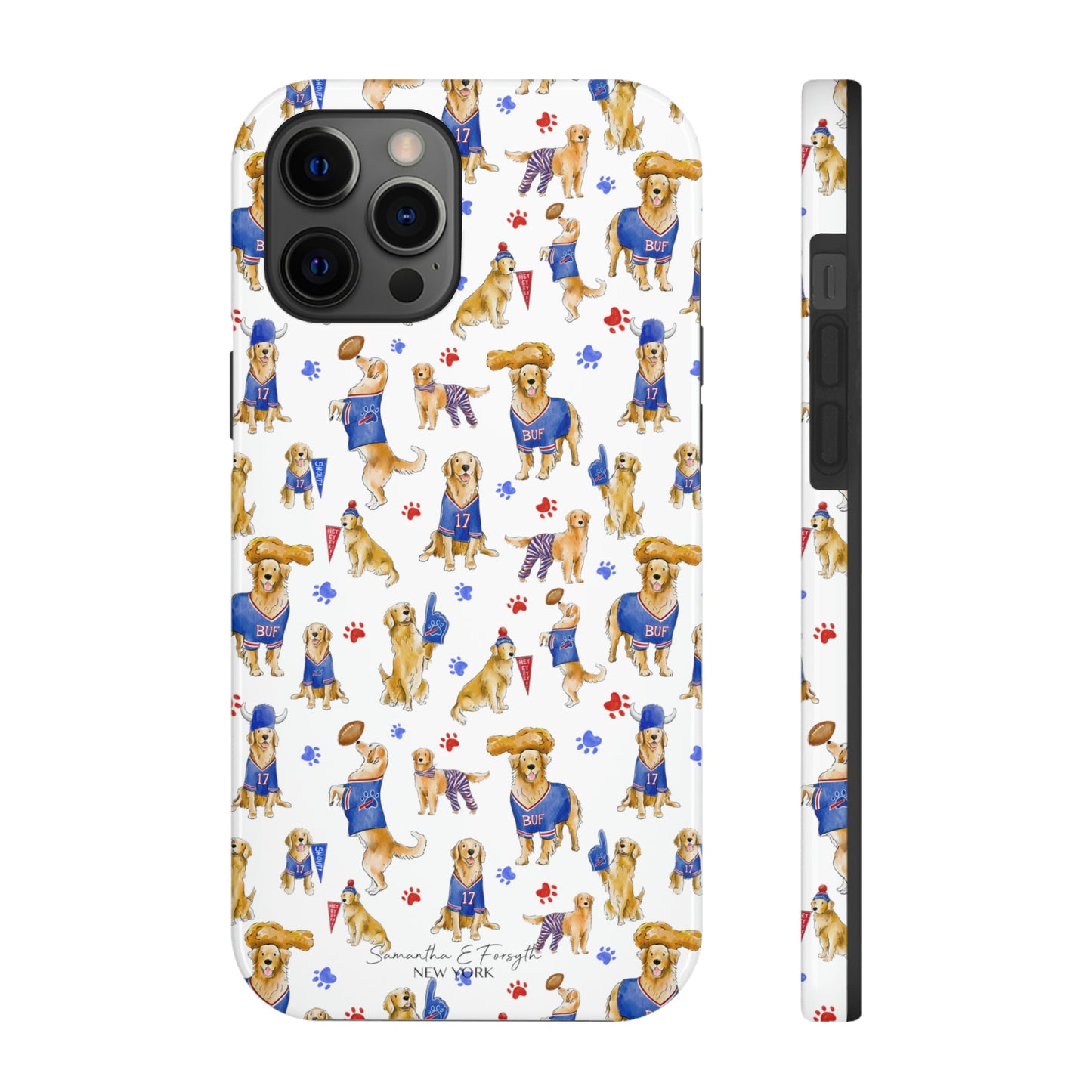 Buffalo Golden Retriever Pretty Tough Phone Case