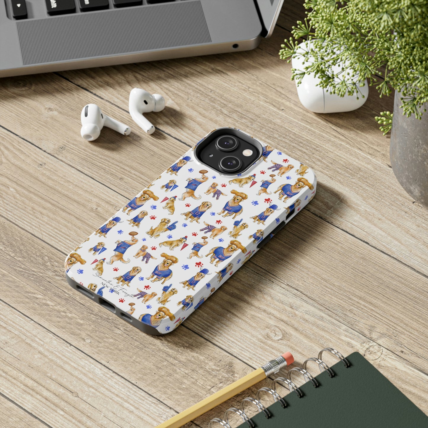 Buffalo Golden Retriever Pretty Tough Phone Case