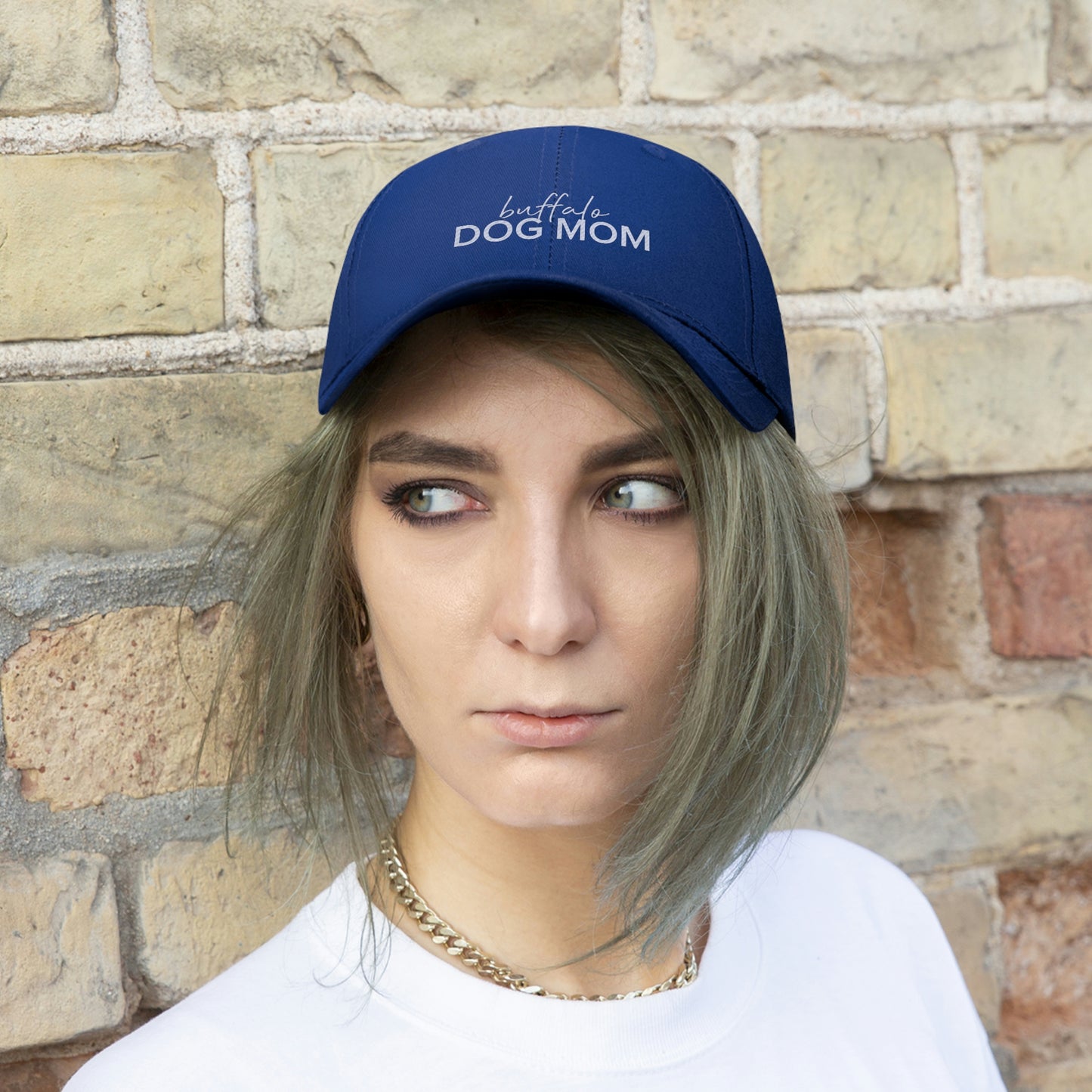 Buffalo Dog Mom Embroidered Hat