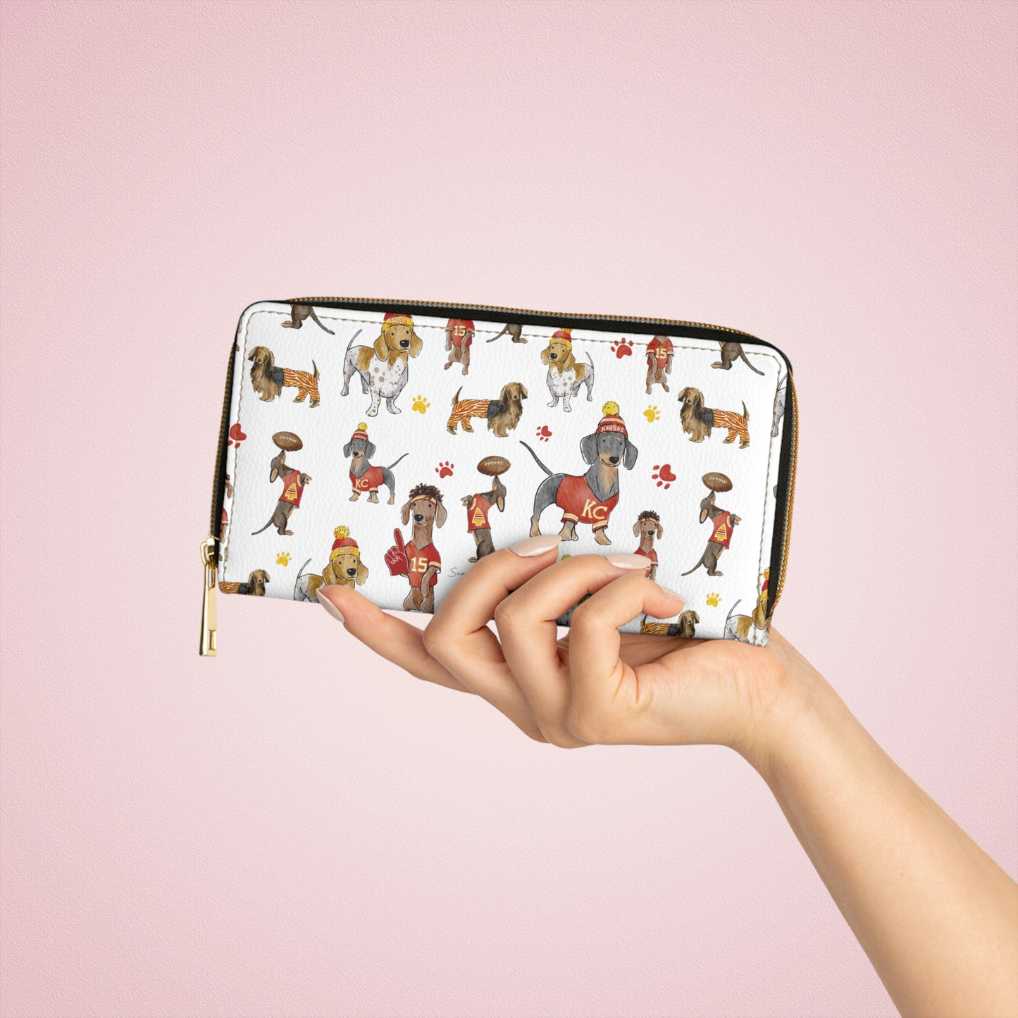 Kansas City Wiener Wallet - White