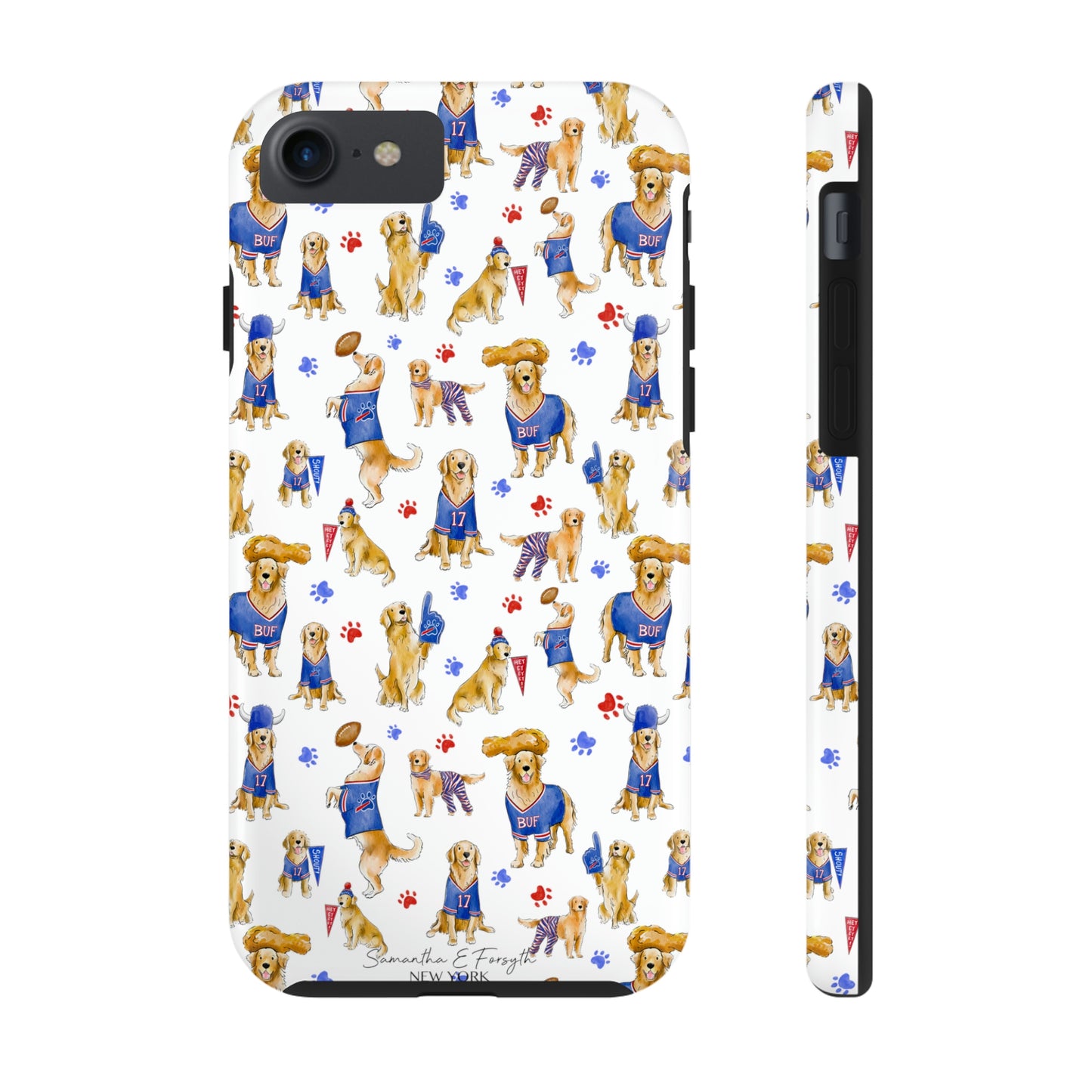 Buffalo Golden Retriever Pretty Tough Phone Case
