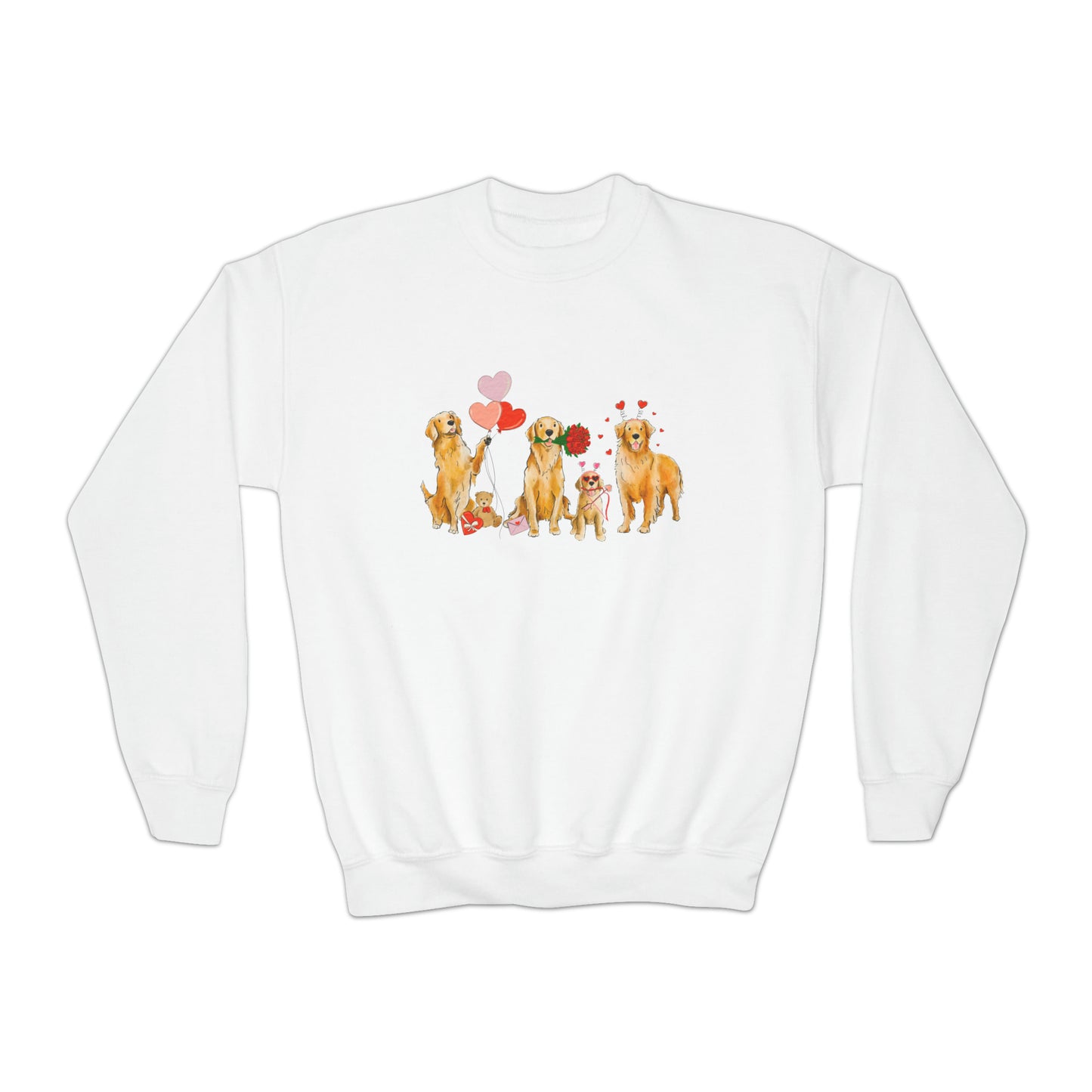 Golden Retriever Valentine YOUTH Sweatshirts
