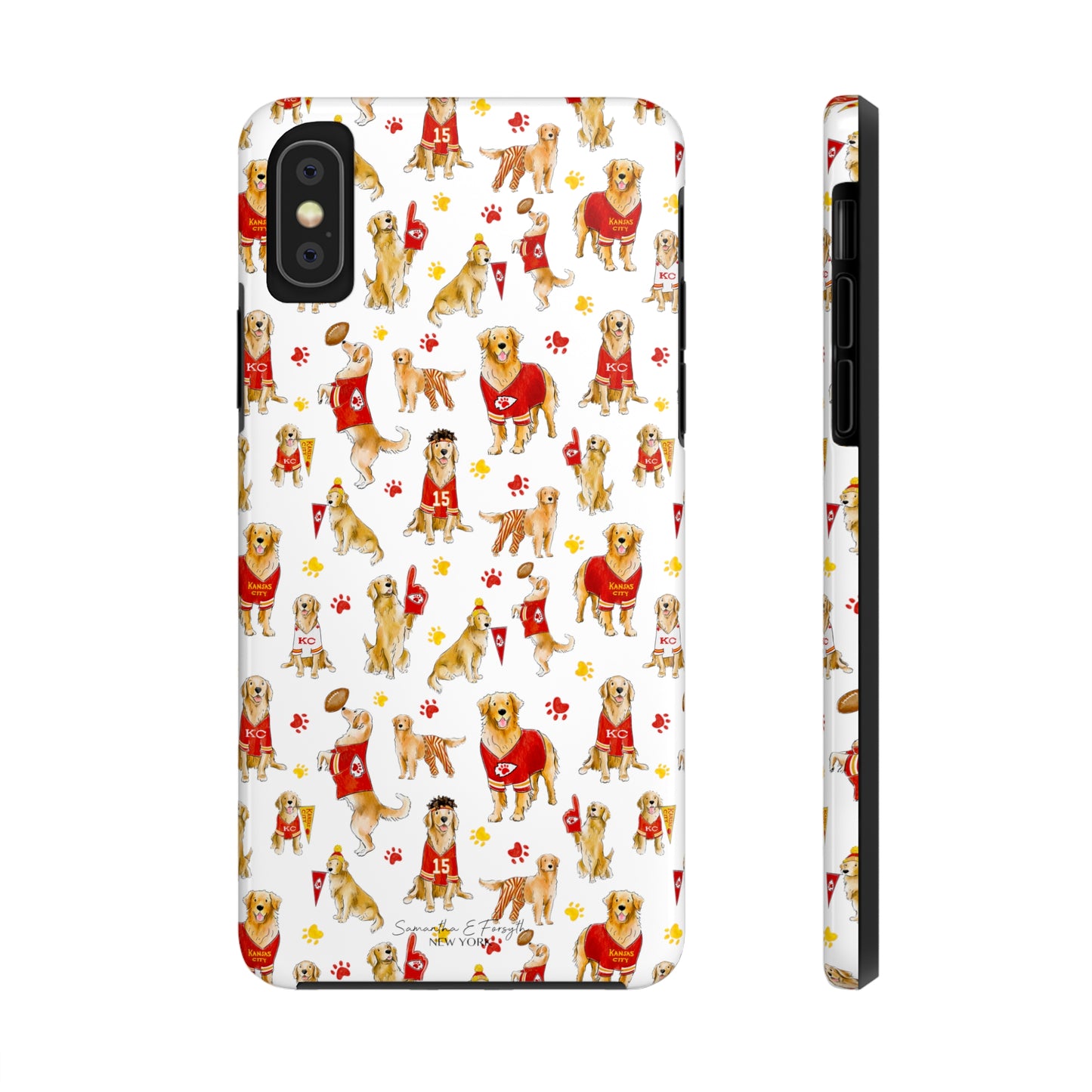 Kansas City Golden Retriever Pretty Tough Phone Case