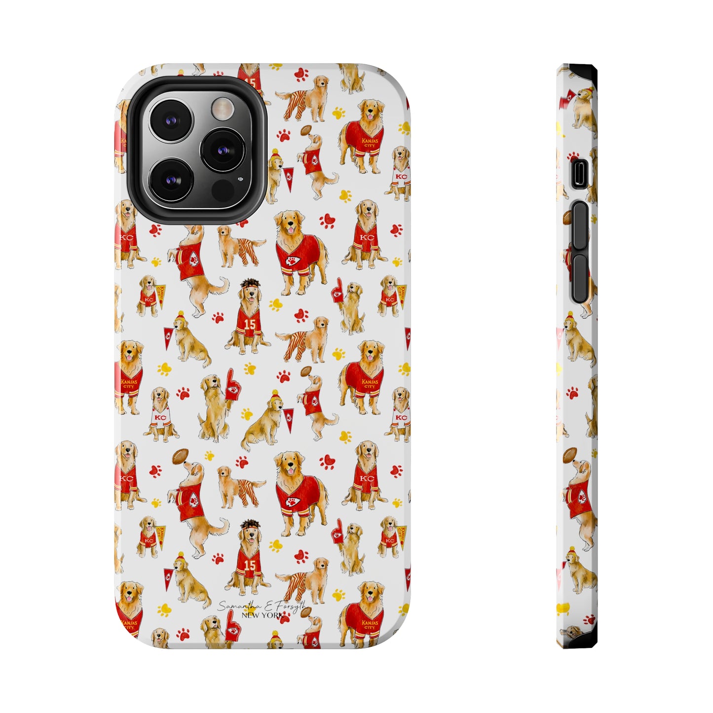 Kansas City Golden Retriever Pretty Tough Phone Case