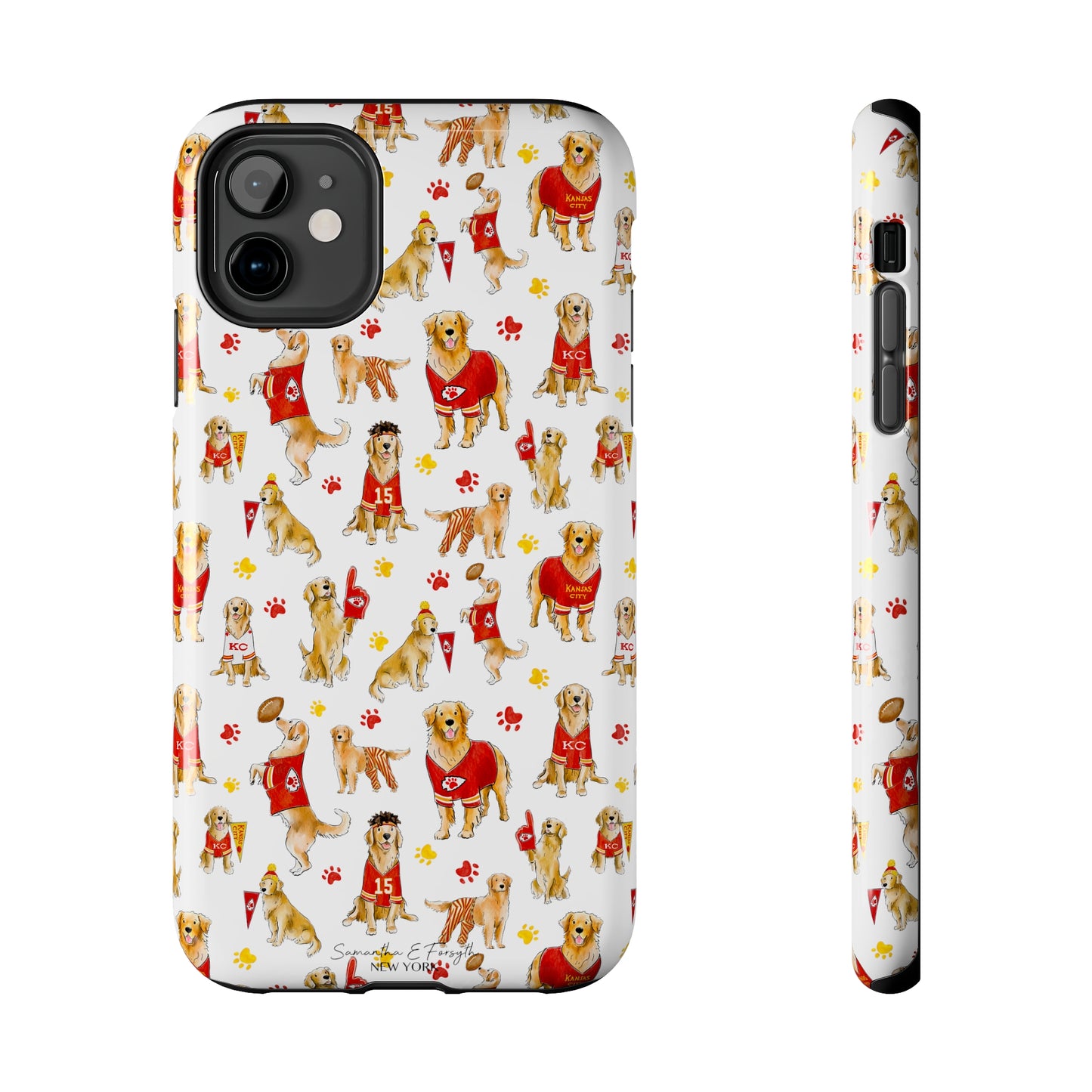 Kansas City Golden Retriever Pretty Tough Phone Case