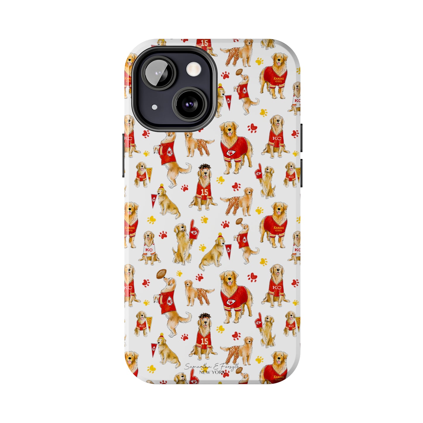 Kansas City Golden Retriever Pretty Tough Phone Case