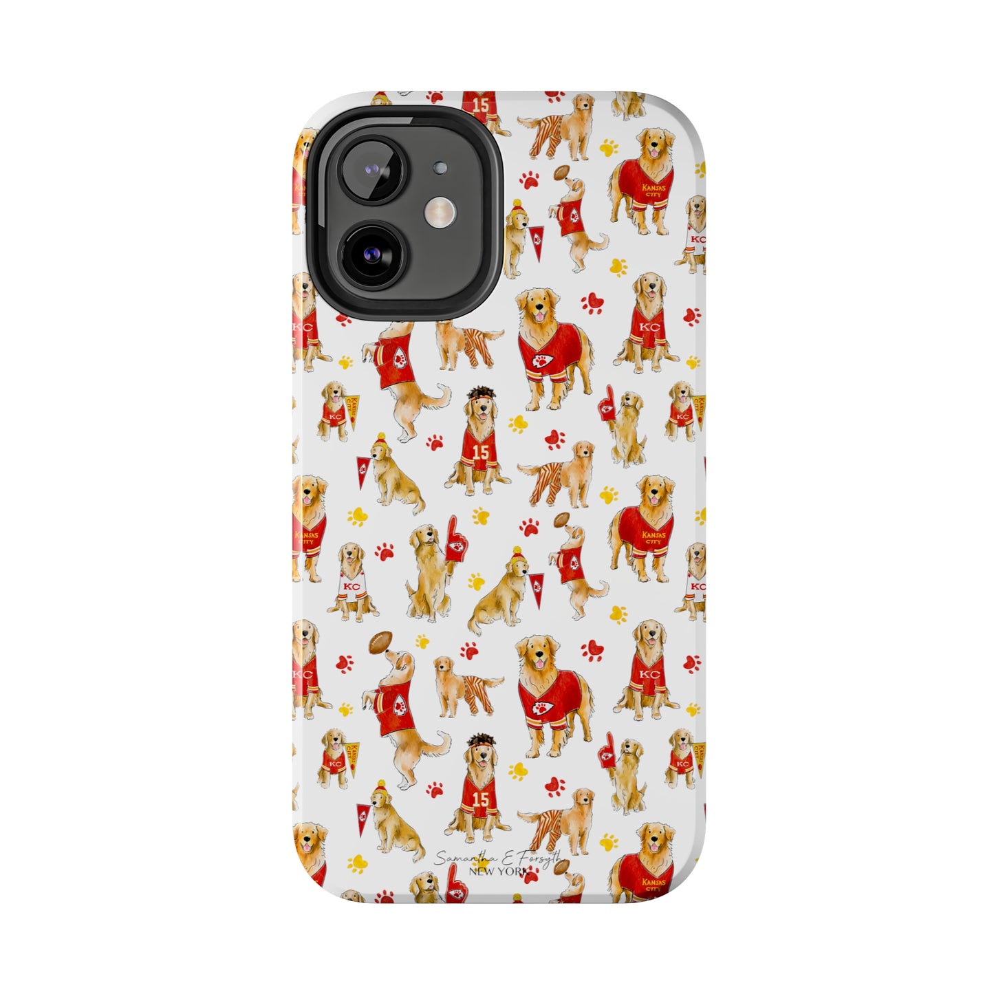 Kansas City Golden Retriever Pretty Tough Phone Case