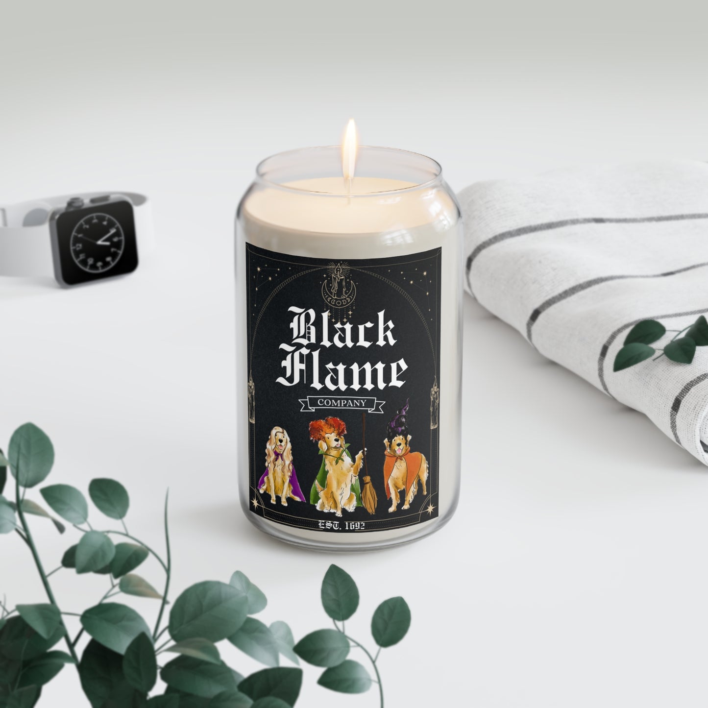 Golden Retriever Hocus Paw-cus Candle