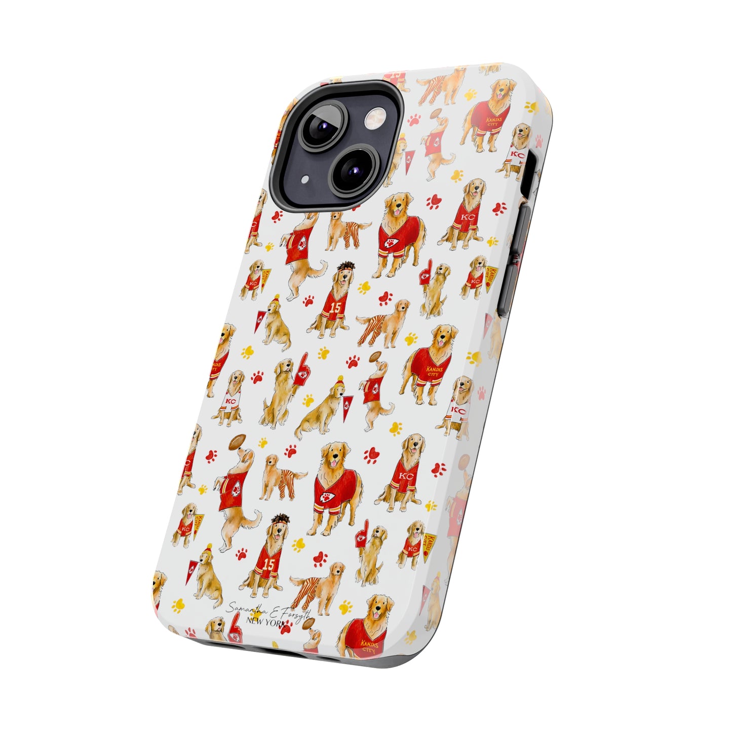 Kansas City Golden Retriever Pretty Tough Phone Case