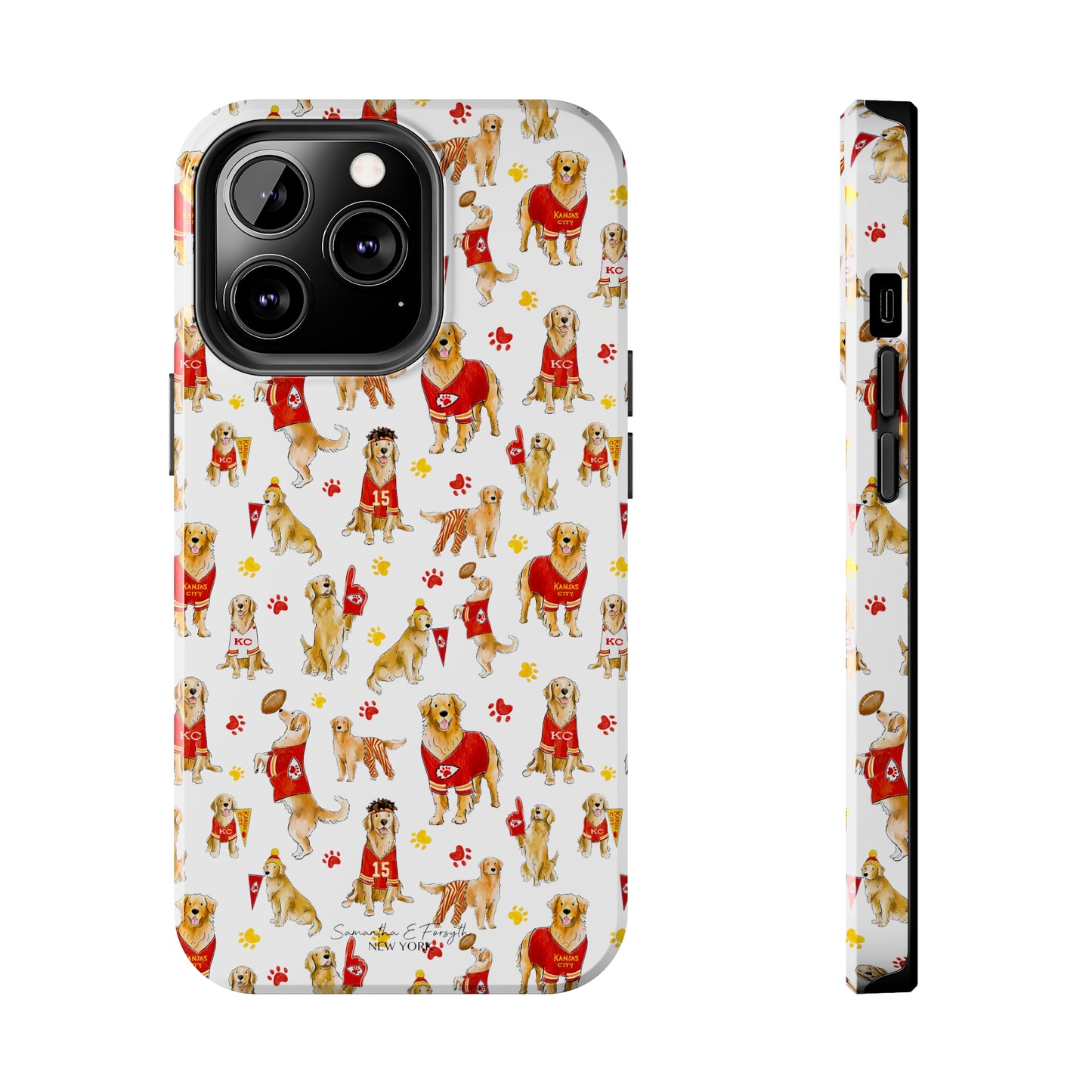 Kansas City Golden Retriever Pretty Tough Phone Case