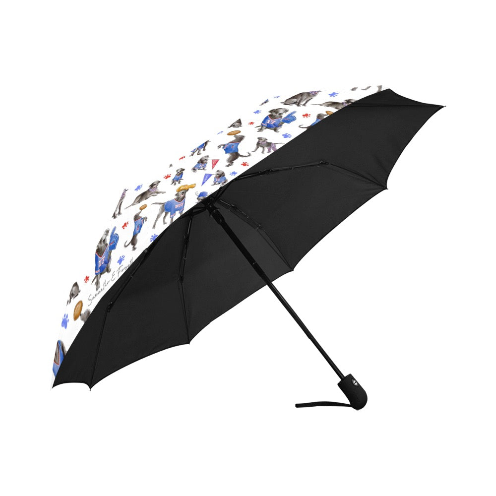 Buffalo Black Lab Umbrella - Auto Open/Foldable!