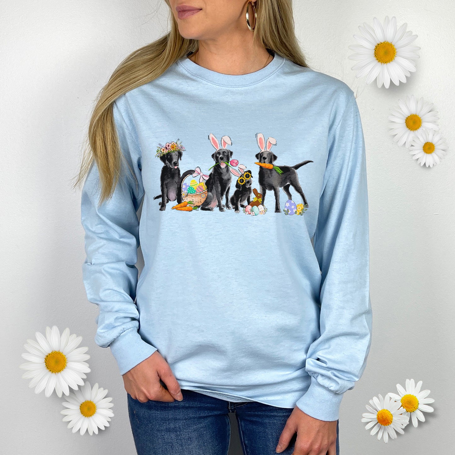 Black Labs Easter Long Sleeve T-Shirts