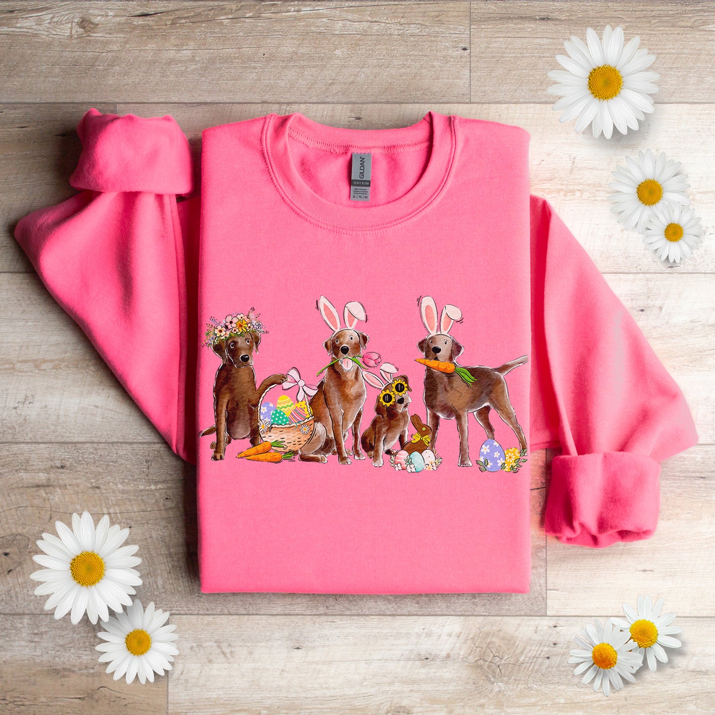 Chocolate Labs Easter Crewneck Sweatshirt