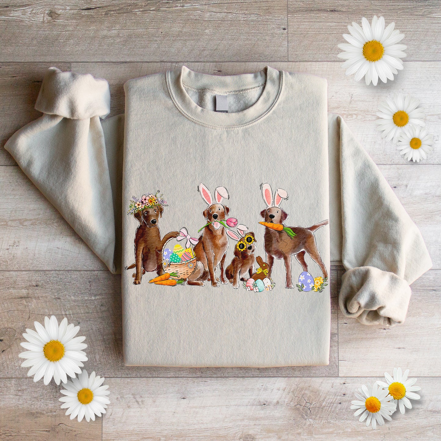 Chocolate Labs Easter Crewneck Sweatshirt