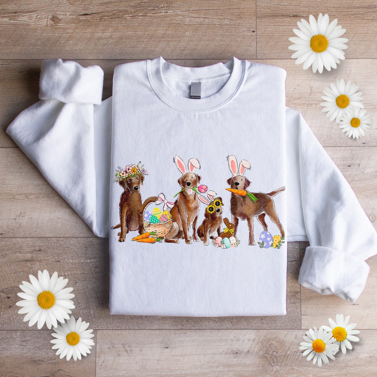 Chocolate Labs Easter Crewneck Sweatshirt