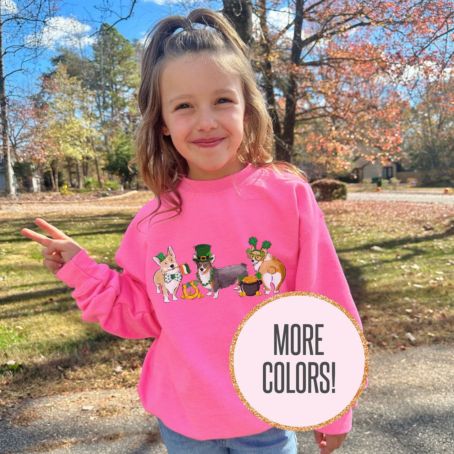 Corgi St. Patrick's YOUTH Sweatshirts