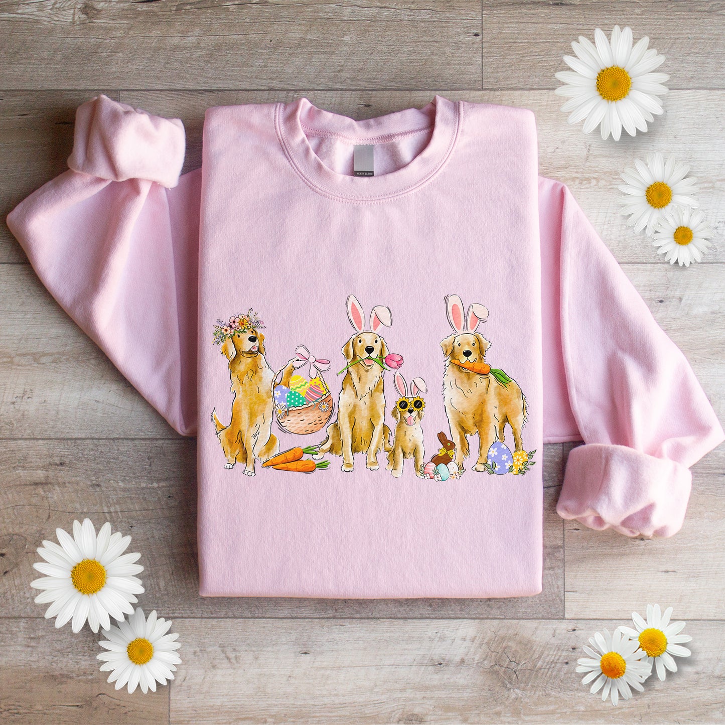 Golden Retriever Easter Crewneck Sweatshirt