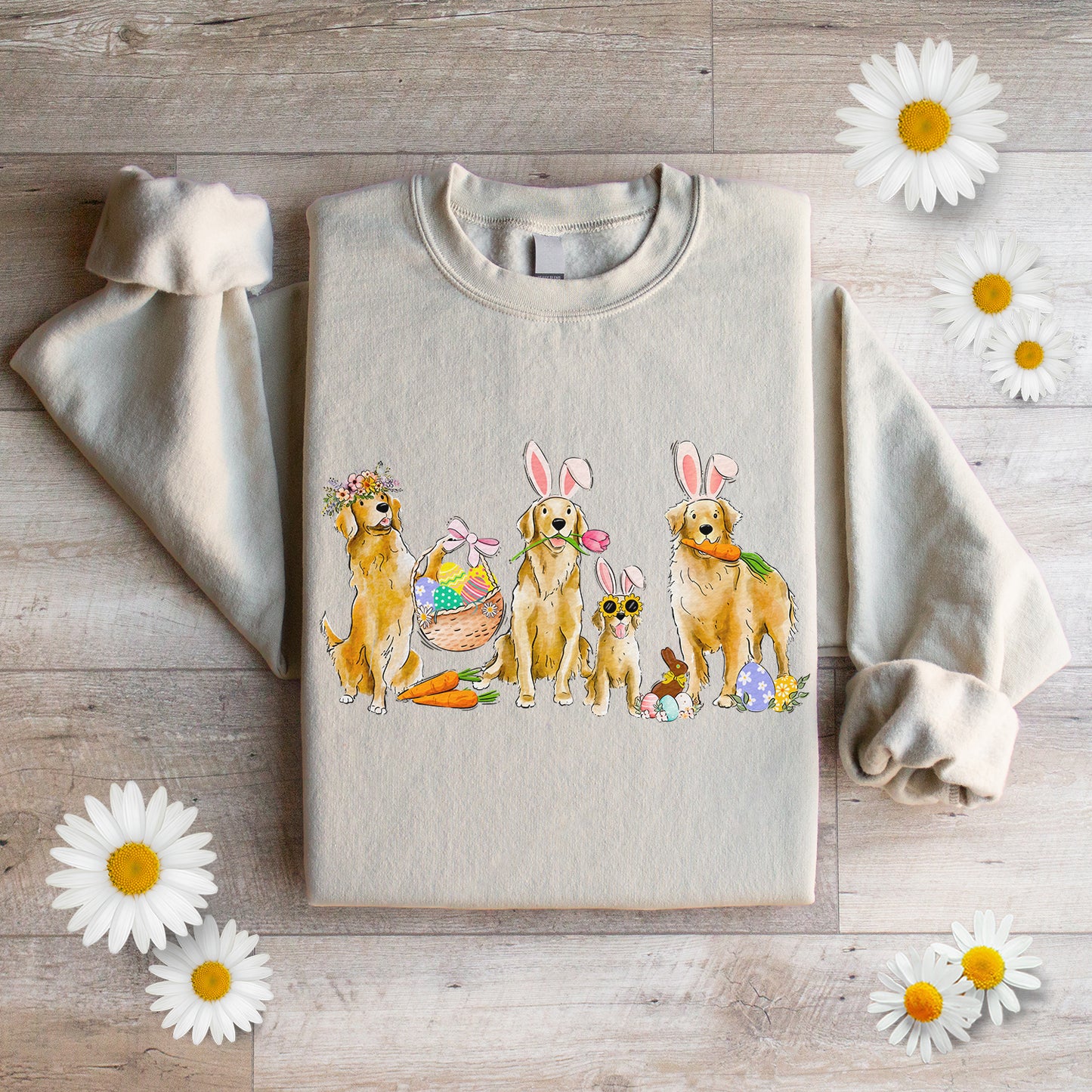 Golden Retriever Easter Crewneck Sweatshirt