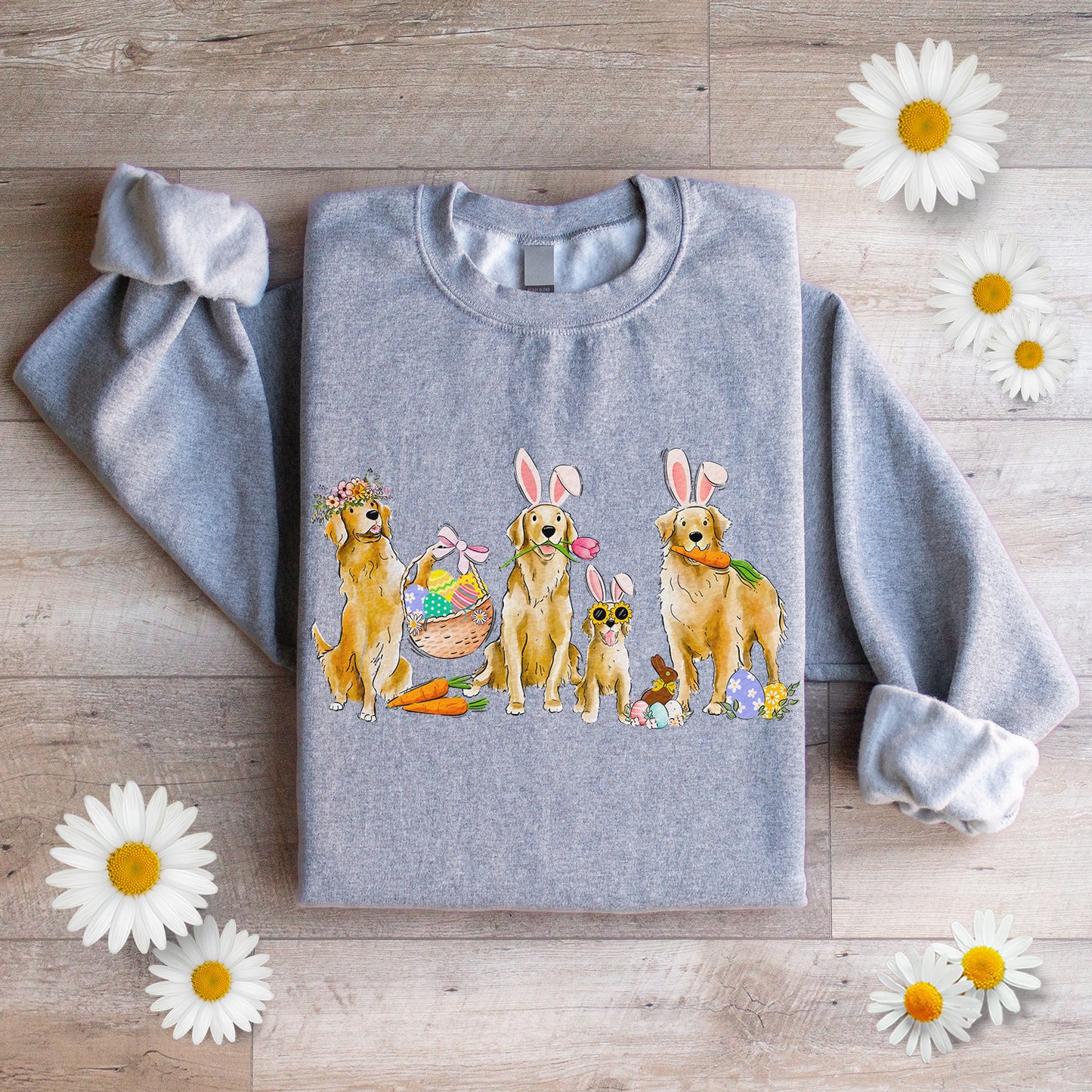 Golden Retriever Easter Crewneck Sweatshirt