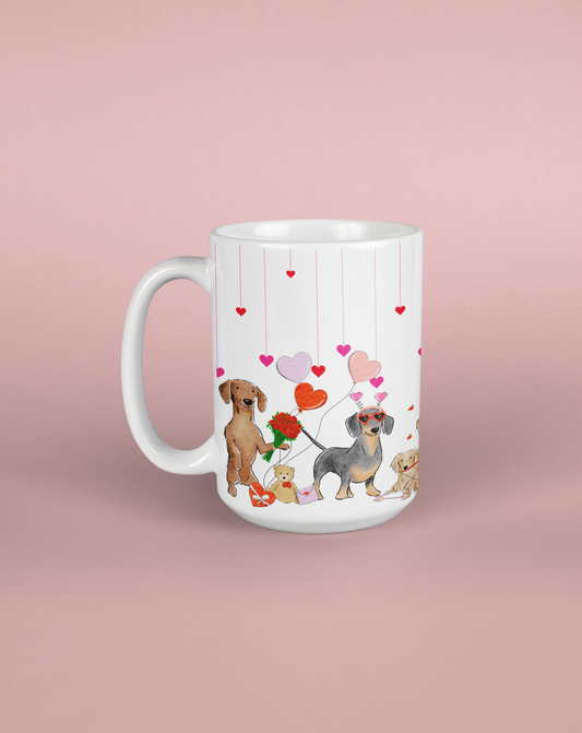 Wiener Valentine Mugs