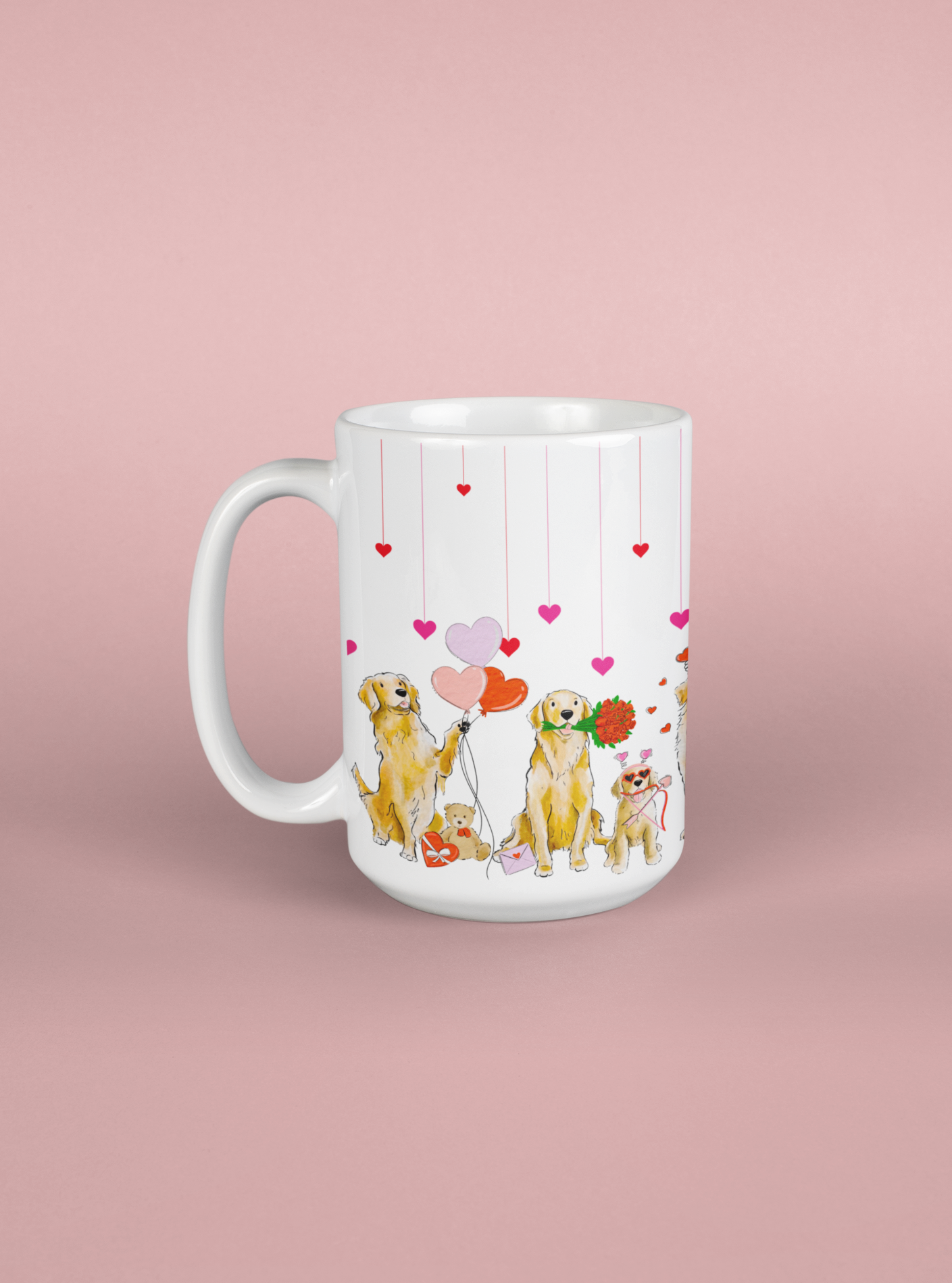 Golden Retriever Valentine Mug