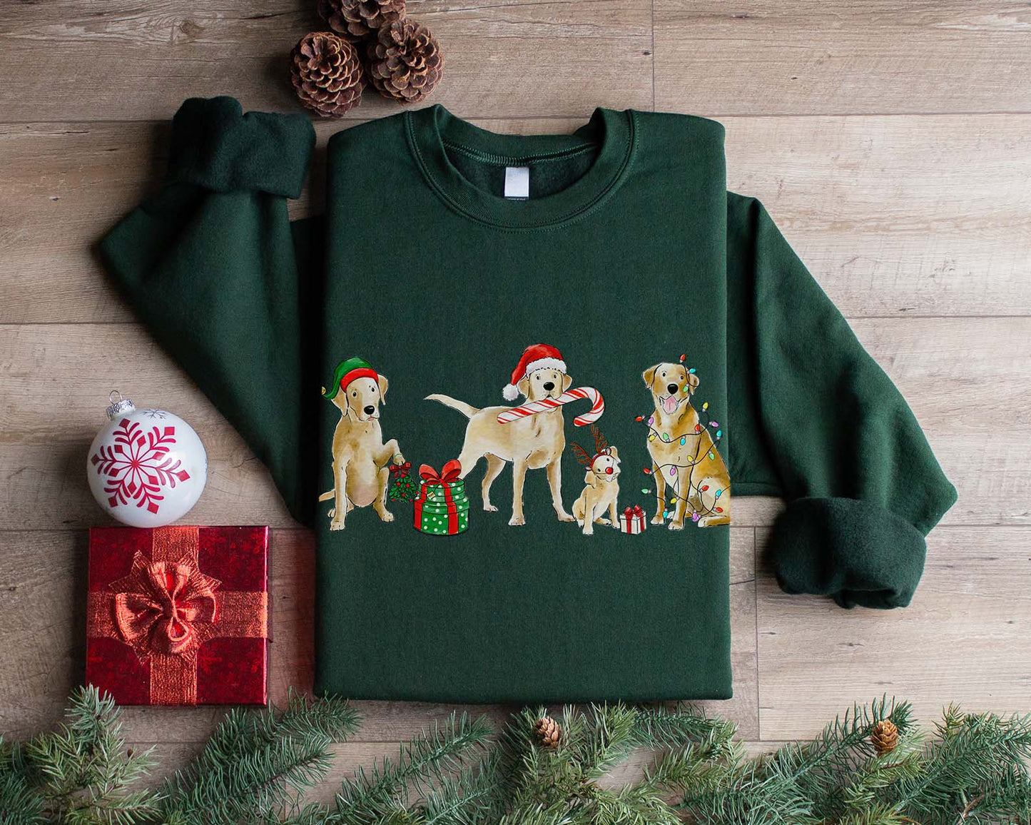 Yellow Lab Christmas Crewneck