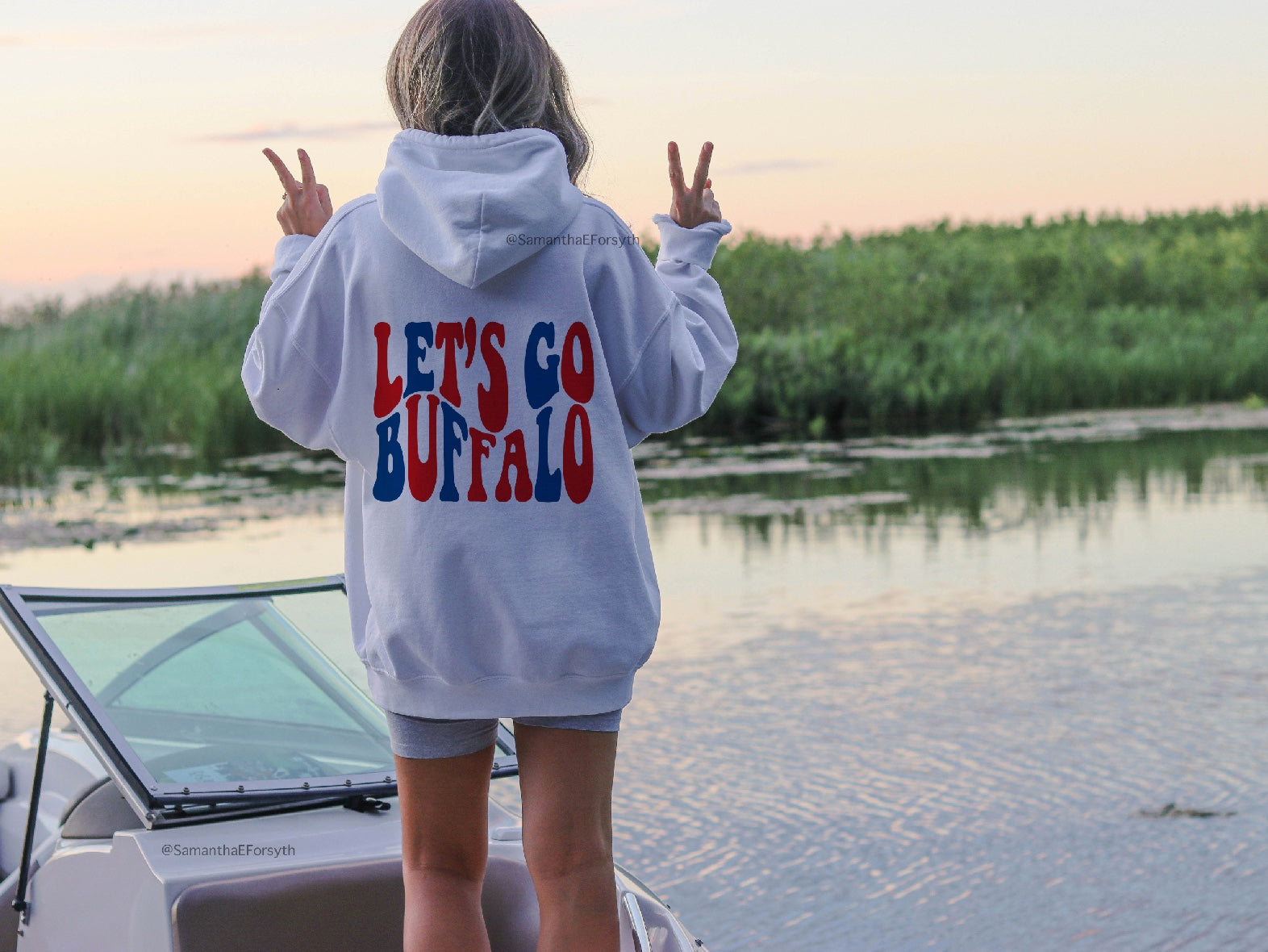 Let s Go Buffalo Hoodie Back Print