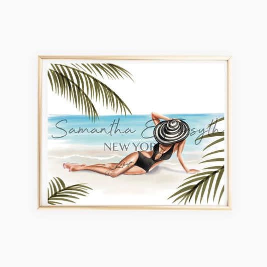 Beauty and the Beach Print