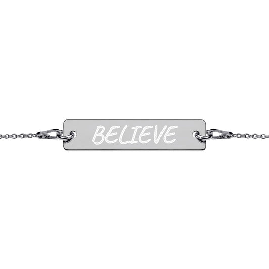 "BELIEVE" 24k engraved Bracelet